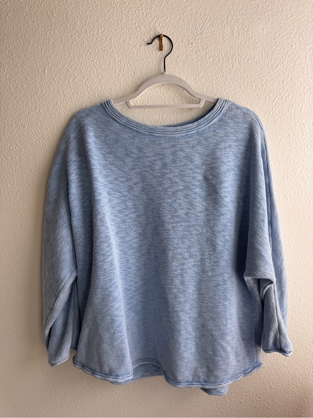 J. Jill Light Blue Relaxed Crewneck Pullover